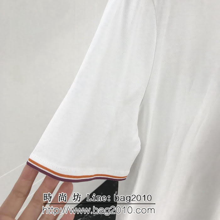 LOEWE羅意威 18秋冬新款短袖 黑色油燈logo 數碼直噴工藝 定制面料 高版本情侶款 ydi2045